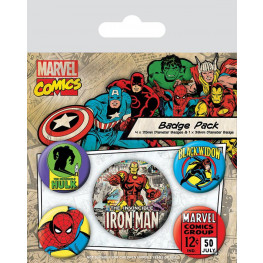 Marvel Comics Pin-Back Buttons 5-Pack Iron Man